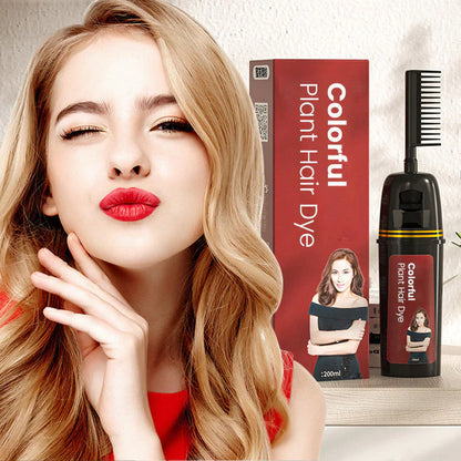 Colorful Plant Hair Dye with Innovative Comb Applicator