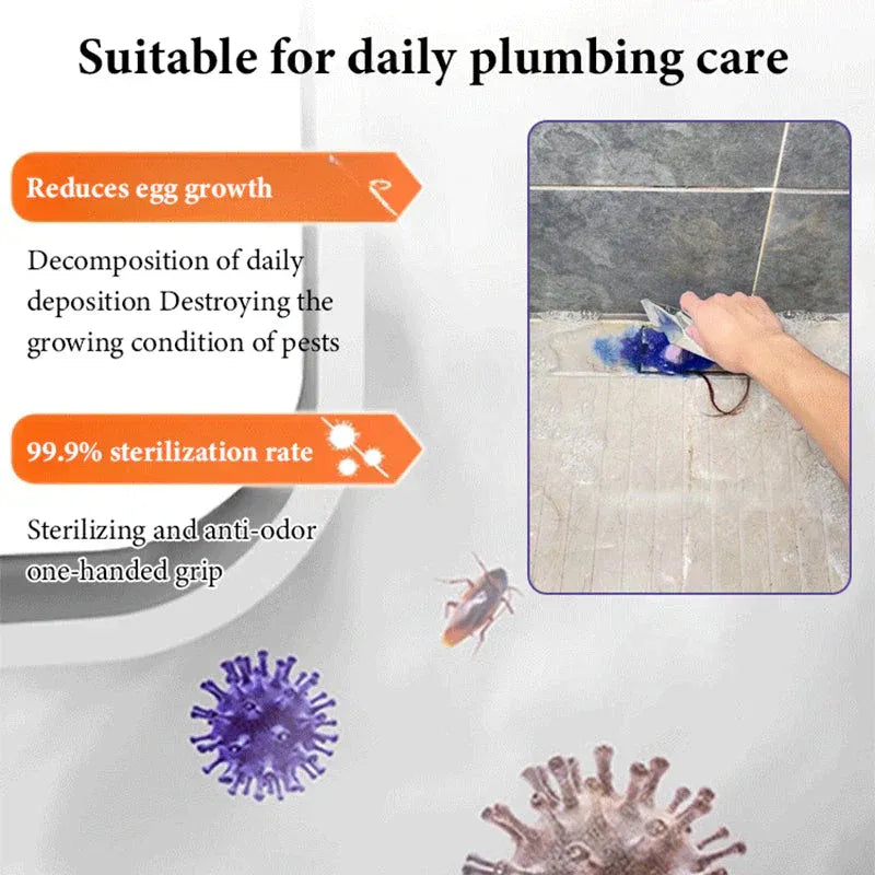 Multi-Use Powerful Anti-Clog Drain Cleaner Powder 4 PACK + FREE Drain Cleaner Sticks