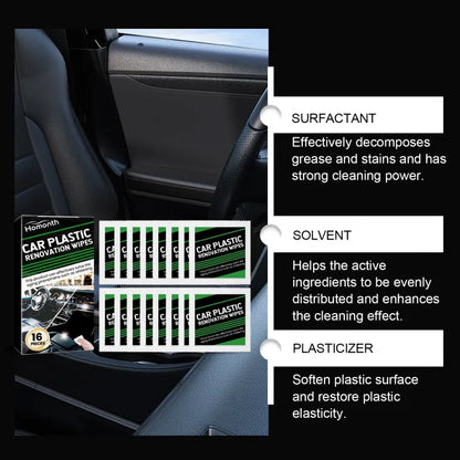 Homonth CAR PLASTIC RENOVATION WIPES 🚗✨ ( BUY 1 GET 1 FREE )